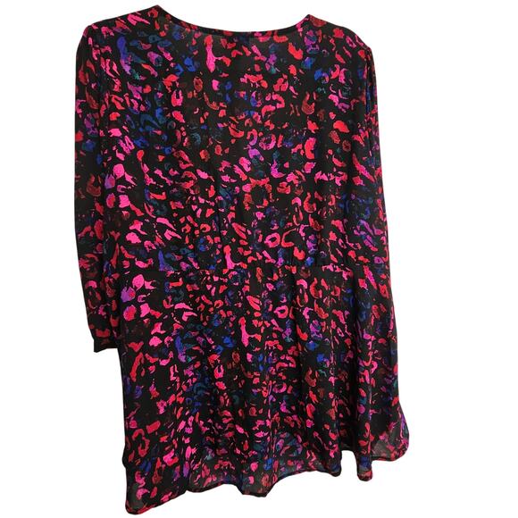 Torrid Georgette Tie Front Blouse Leopard Print Sz 2X Mob Wife Brunch Date Night - Picture 11 of 11